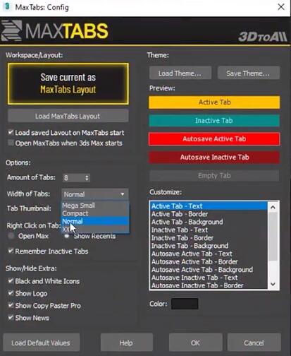 3DtoAll破解版下载 MAX多项目预览切换插件3DtoAll MAXTabs V1.3 For 3DS MAX 2015-2023 破解版-1