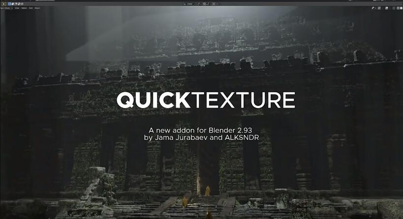 Jama贴图插件下载 Blender快速纹理一键贴图工具 QuickTexture 2023 v1.0 免费版-1