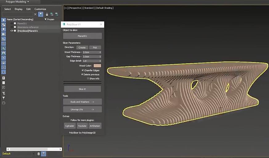 3DSMAX插件下载 3DSMAX三维模型一键程序化切割插件PolySlicer V1.01 for 3ds max 2016-2023 汉化版-1
