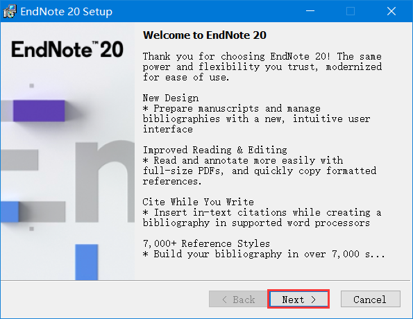 EndNote 20 版下载安装教程-2