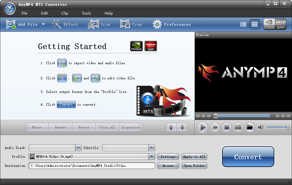 AnyMP4 MTS Converter V6.2.52 MTS格式转换软件免费版-1