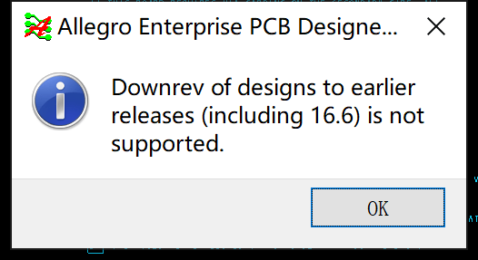 阿狸狗降版本，一个 cadence allegro 17.x 降版本到16.6的转换工具