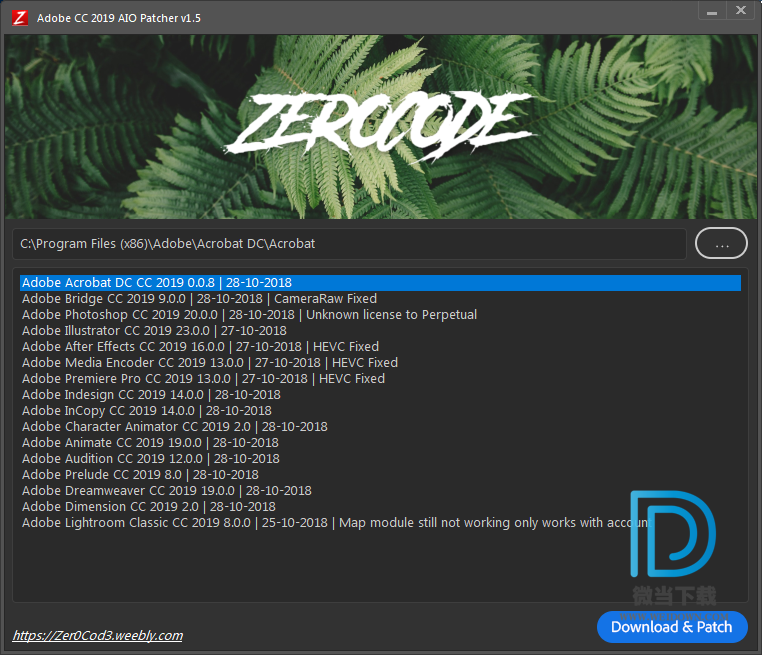 Adobe CC 2019 最新全家桶破解工具下载 - Adobe CC 2019 最新全家桶破解工具 1.5 By Zer0Cod3