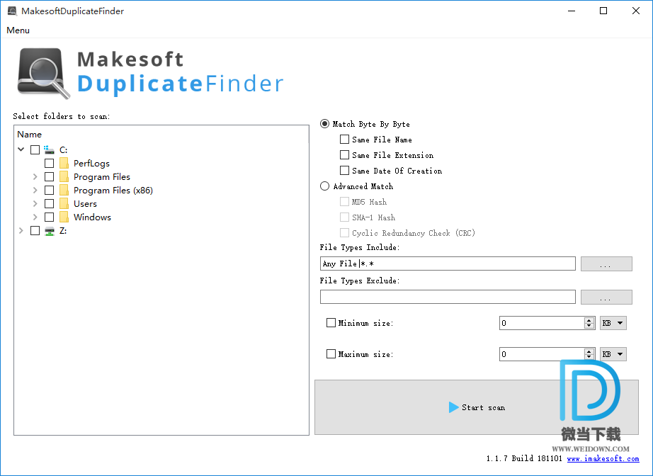 DuplicateFinder下载 - Makesoft DuplicateFinder 重复文件清理 1.1.7 破解版