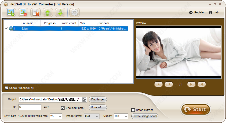 iPixSoft GIF to SWF Converter