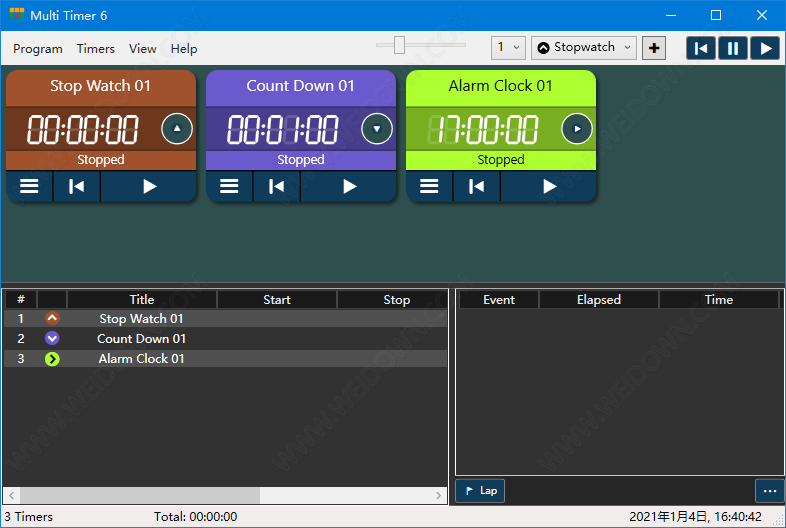 Programming Multi Timer