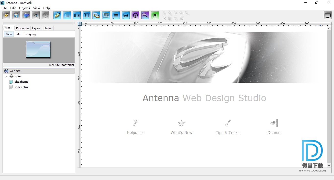 Antenna Web Design Studio下载 - Antenna Web Design Studio 网页设计软件 6.61 注册版