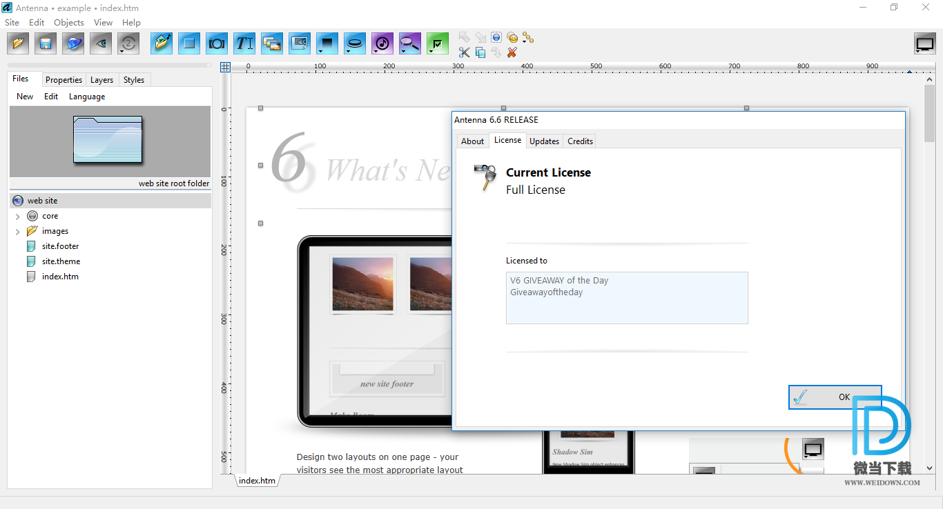 Antenna Web Design Studio下载 - Antenna Web Design Studio 网页设计软件 6.61 注册版