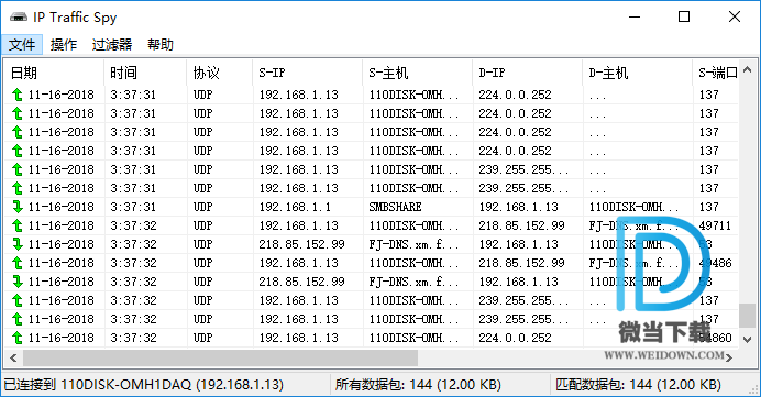 IP Traffic Spy下载 - IP Traffic Spy IP通信内容捕获 1.0.0.9 64位 汉化版