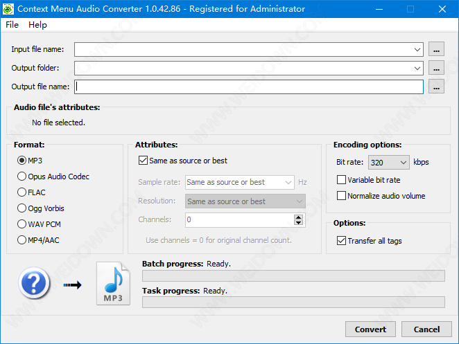 3delite Context Menu Audio Converter