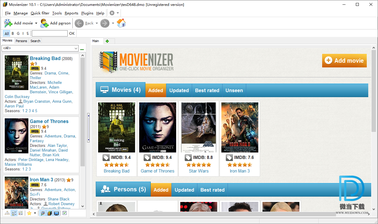 Movienizer下载 - Movienizer 电影信息收集管理软件 10.3 Build 613 官方版