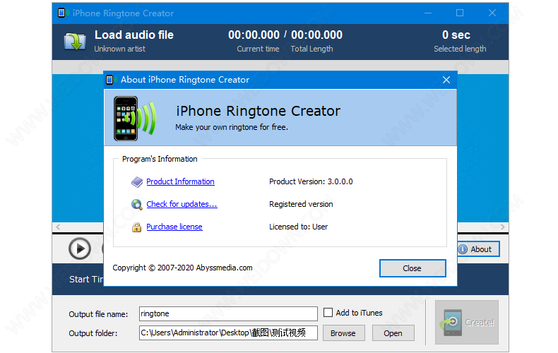 Abyssmedia iPhone Ringtone Creator