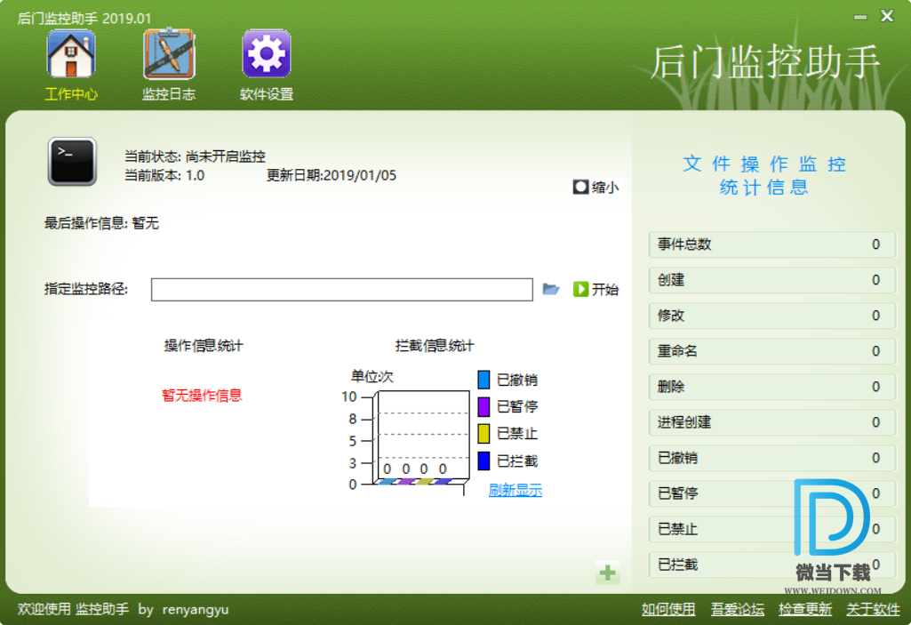 后门监控助手下载 - 后门监控助手 记录文件操作及改动情况 1.0 免费版