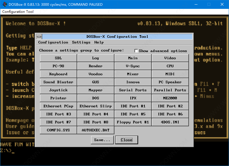 DOSBOX-X中文版下载 - DOSBOX-X 0.83.19 中文绿色版