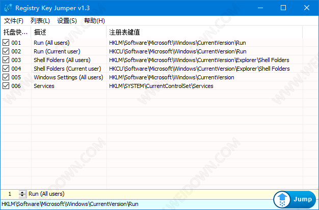 Registry Key Jumper