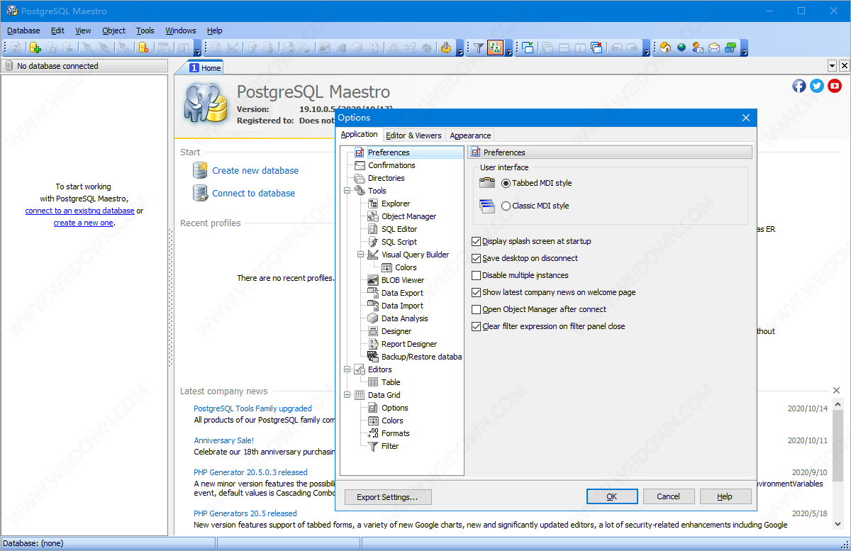 PostgreSQL Maestro