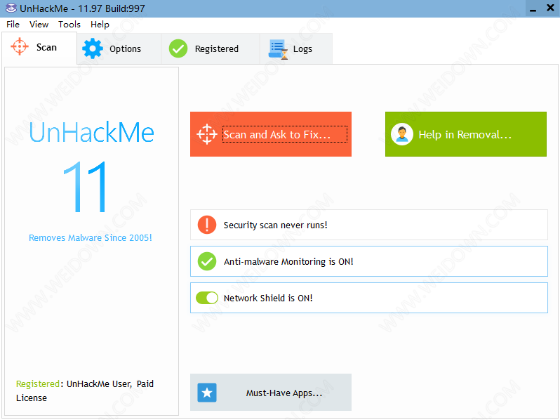 UnHackMe下载 - UnHackMe 13.50 Build 0309 破解版