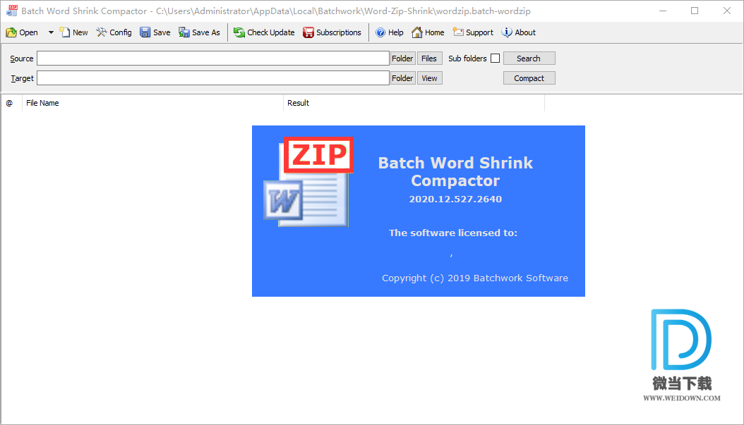 Batch Word Shrink Compactor下载 - Batch Word Shrink Compactor Word文档压缩软件 2020.12.620.2647 破解版