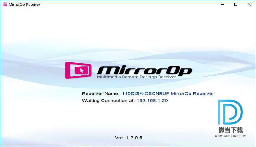 MirrorOp Receiver电脑端下载 - MirrorOp Receiver电脑端 无线传屏软件 1.2.0.6 官方版