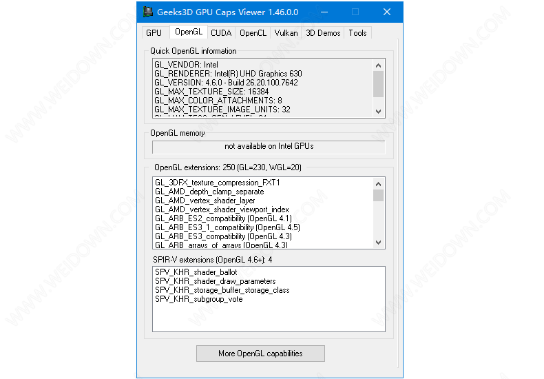 GPU Caps Viewer