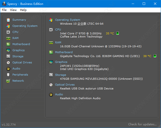 Speccy下载 - Speccy 1.32.803 中文官方版