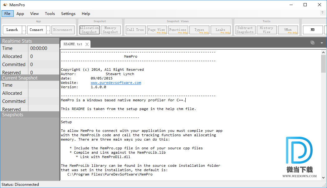 Puredev MemPro下载 - Puredev MemPro 内存分析工具 1.6.3.0 破解版