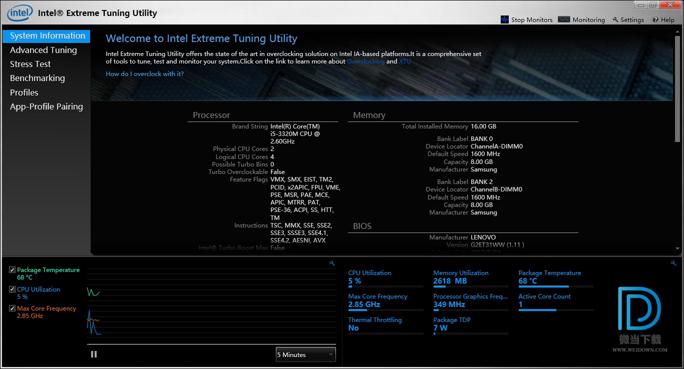 Intel Extreme Tuning Utility下载 - Intel Extreme Tuning Utility 英特尔超频软件 6.5.2.40 官方版