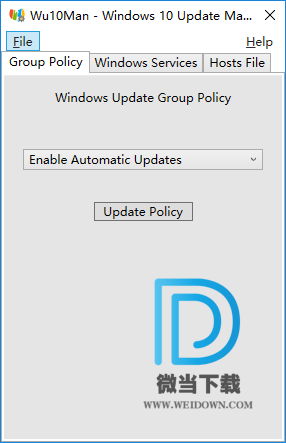 Wu10Man下载 - Wu10Man 禁用windows10的强制自动更新 3.1.0 绿色版
