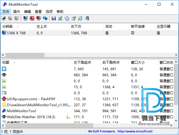 MultiMonitorTool下载 - MultiMonitorTool 多显示器设置管理 1.96 绿色汉化版