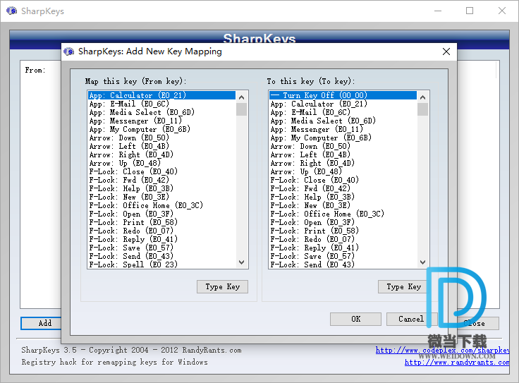 SharpKey下载 - SharpKey 键盘按键修改工具 3.5 免费版