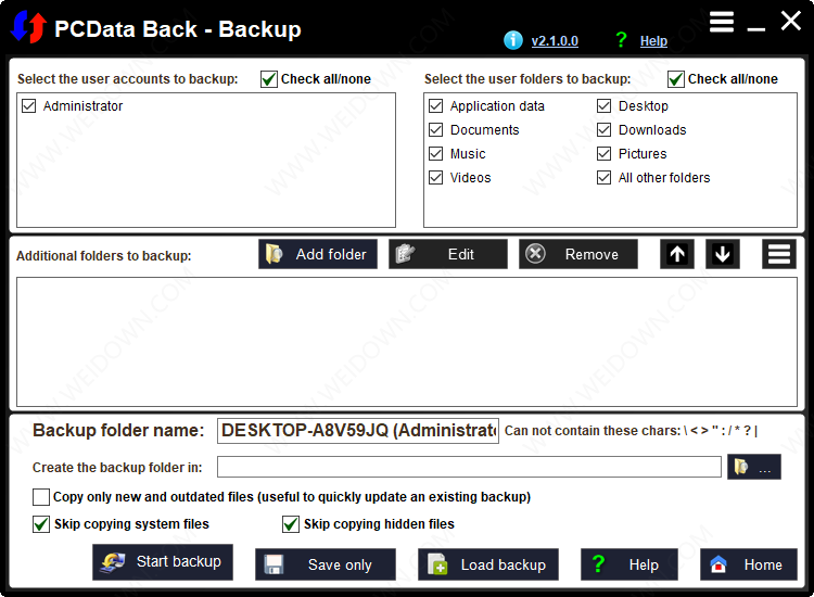 PCData Back