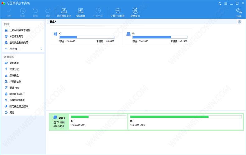 傲梅分区助手下载 - 傲梅分区助手 AOMEI Partition Assistant 8.10 中文破解版