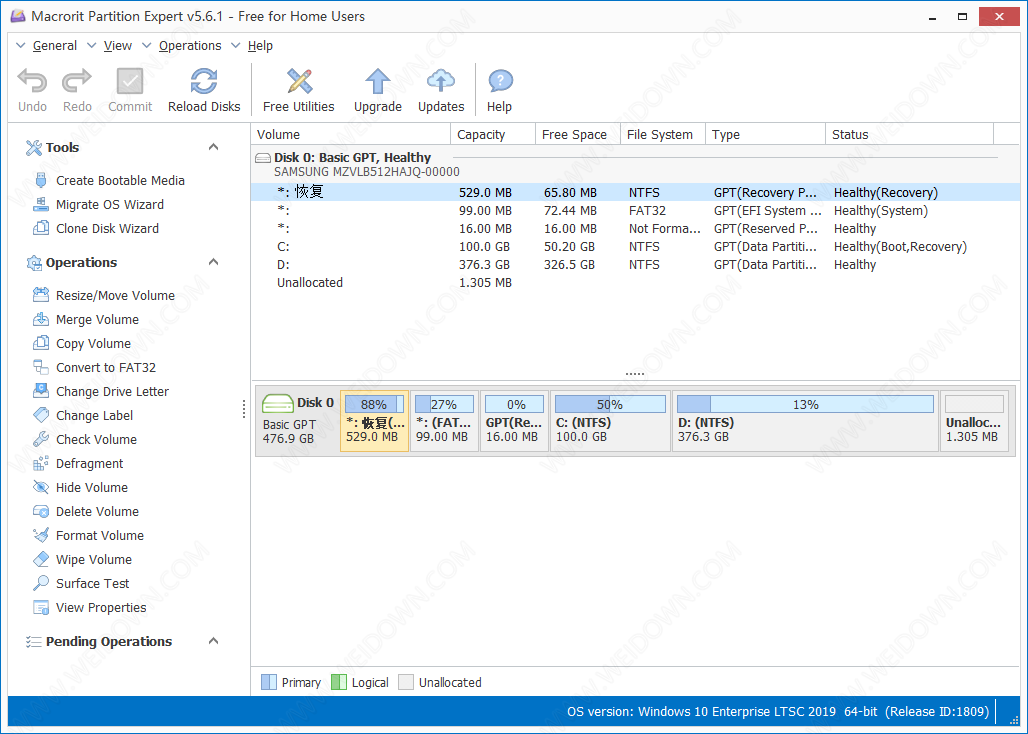 Macrorit Disk Partition Expert下载 - Macrorit Disk Partition Expert 5.6.1 免装版