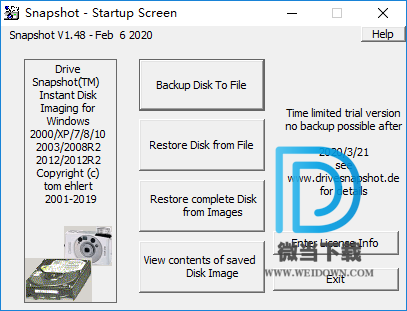 Drive SnapShot下载 - Drive SnapShot 磁盘分区备份还原软件 1.48.0.18810 单文件官方版