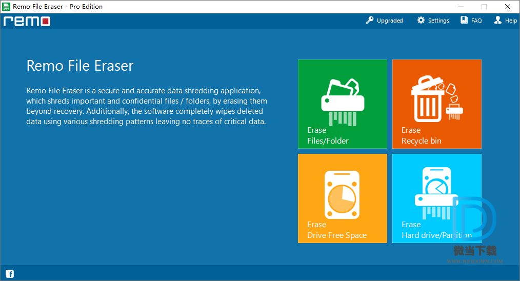 Remo File Eraser Pro Edition下载 - Remo File Eraser Pro Edition 数据永久删除工具 2.0.0.55 破解版