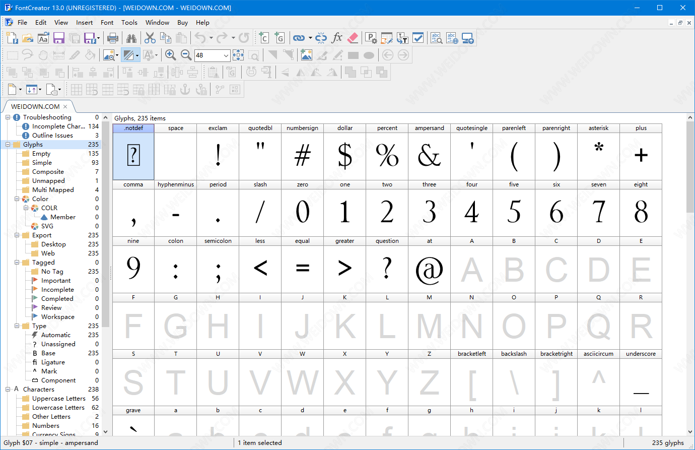 FontCreator下载 - FontCreator 字体制作软件 13.0.0.2683 官方版