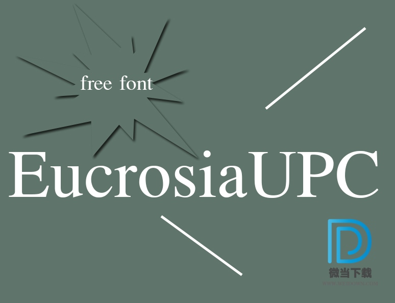 eucrosia字体下载 - eucrosia字体 免费下载