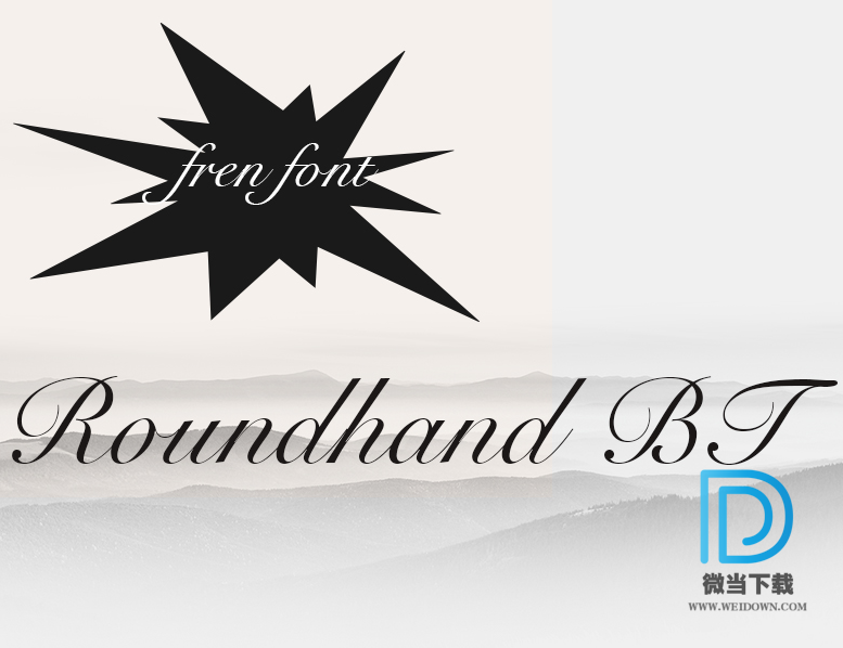 RoundhandBT字体下载 - RoundhandBT字体 免费下载