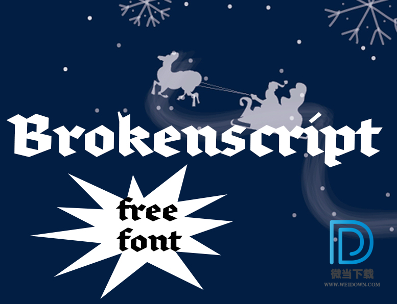 brokenscript字体下载 - brokenscript字体 免费下载