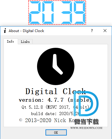 Digital Clock下载 - Digital Clock 桌面数字时钟 4.7.7 官方版