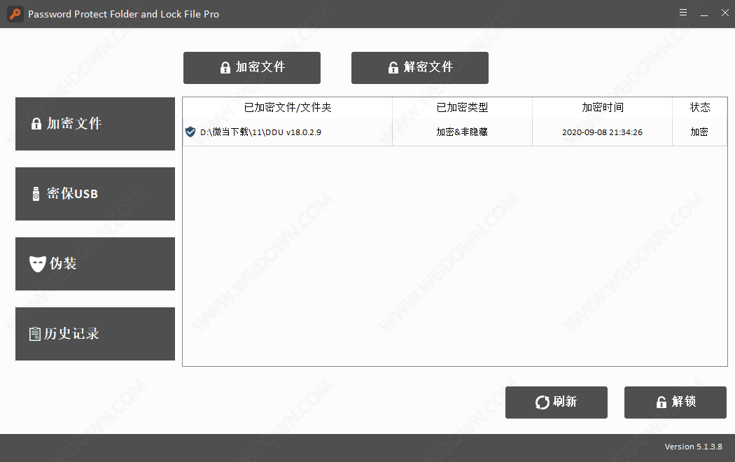 Password Protect Folder and Lock File Pro下载 - Password Protect Folder and Lock File Pro 5.1.3.8 中文破解版