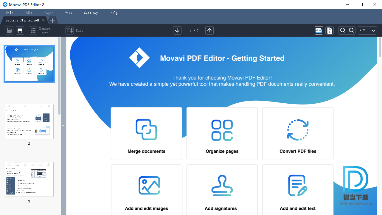 Movavi PDF Editor下载 - Movavi PDF Editor PDF编辑器 2.4.1 注册版