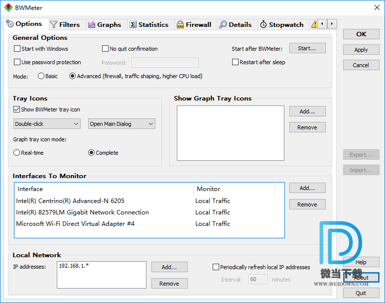 BWMeter下载 - BWMeter 网络流量监控 8.4.1 破解版