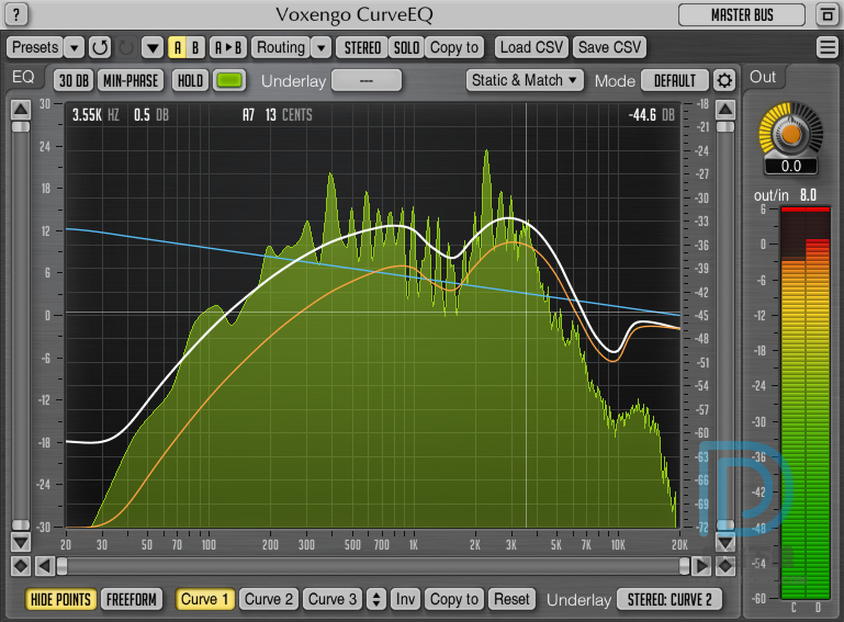 Voxengo CurveEQ下载 - Voxengo CurveEQ 均衡器插件 3.8 破解版