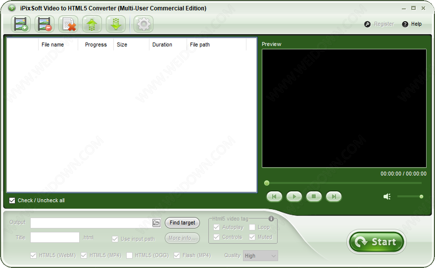 iPixSoft Video to HTML5 Converter