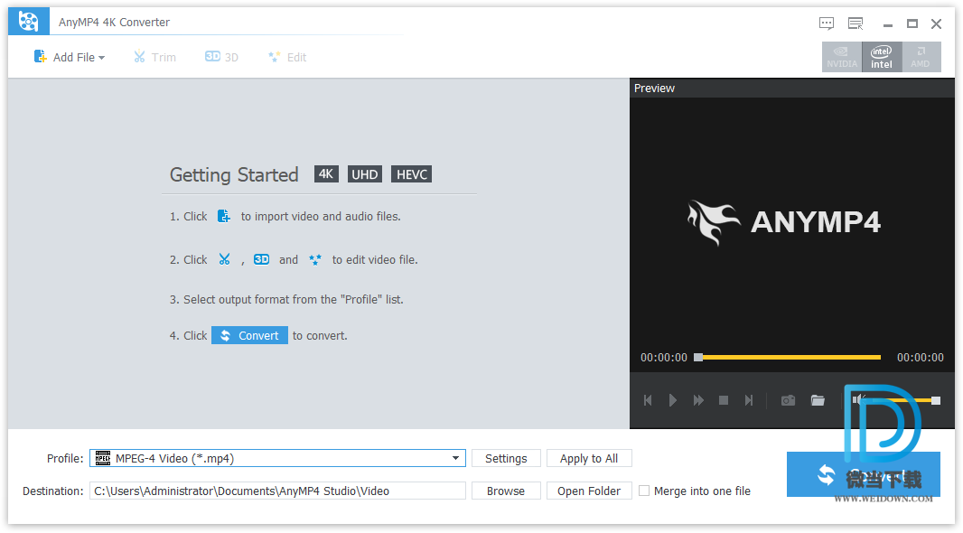 AnyMP4 4K Converter下载 - AnyMP4 4K Converter 4K视频转换工具 7.2.30 破解版