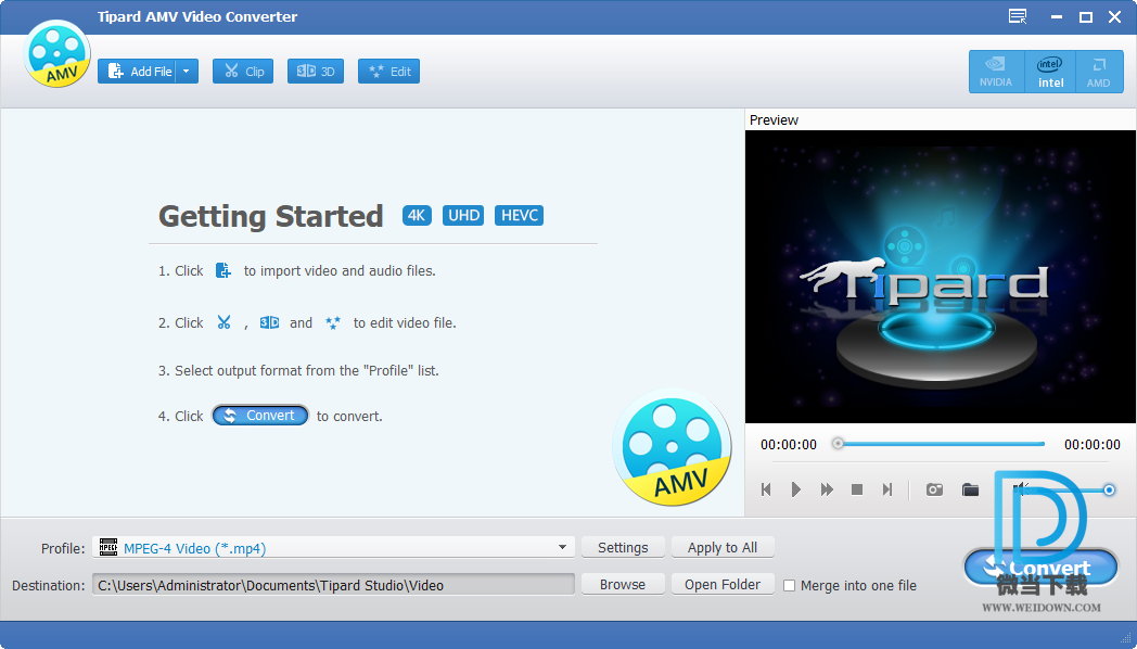 Tipard AMV Video Converter下载 - Tipard AMV Video Converter AMV视频转换工具 9.2.20 破解版