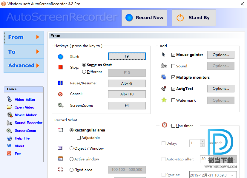 AutoScreenRecorder Pro下载 - AutoScreenRecorder Pro 屏幕录制软件 3.2 破解版