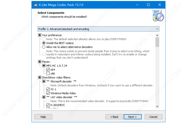 K-Lite Mega Codec Pack下载 - K-Lite Mega Codec Pack 17.2.5 官方版