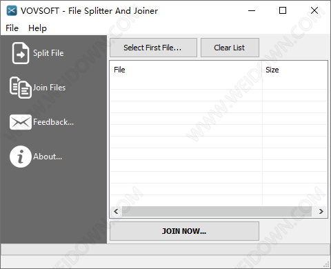 VovSoft File Splitter And Joiner-1